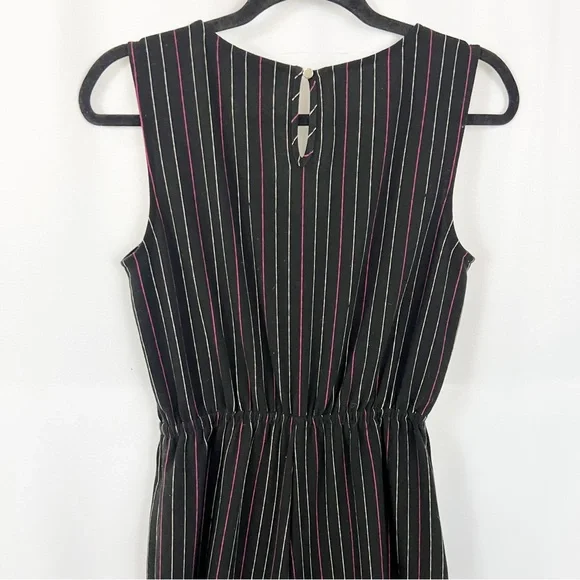 😻NWT Apt. 9 Striped Jumpsuit Pink Black - Picture 5 of 8